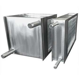 Refroidisseur d'air en Inox, soudé hermétiquement ; pour une utilisation côté air jusqu'à 300'000 Pa
